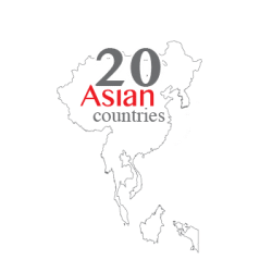 Presence in 20 Asian countries